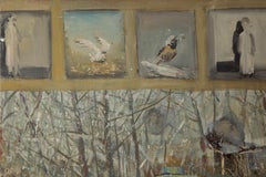 Shaohua Nong Landschaft Original Mixed Media "Karge Welt"