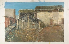 Shaohua Nong Landscape Original Oil On Canvas "Old Courtyard"