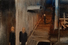 Olio su tela originale surrealista "Light And Shade" di ShaoHua Nong