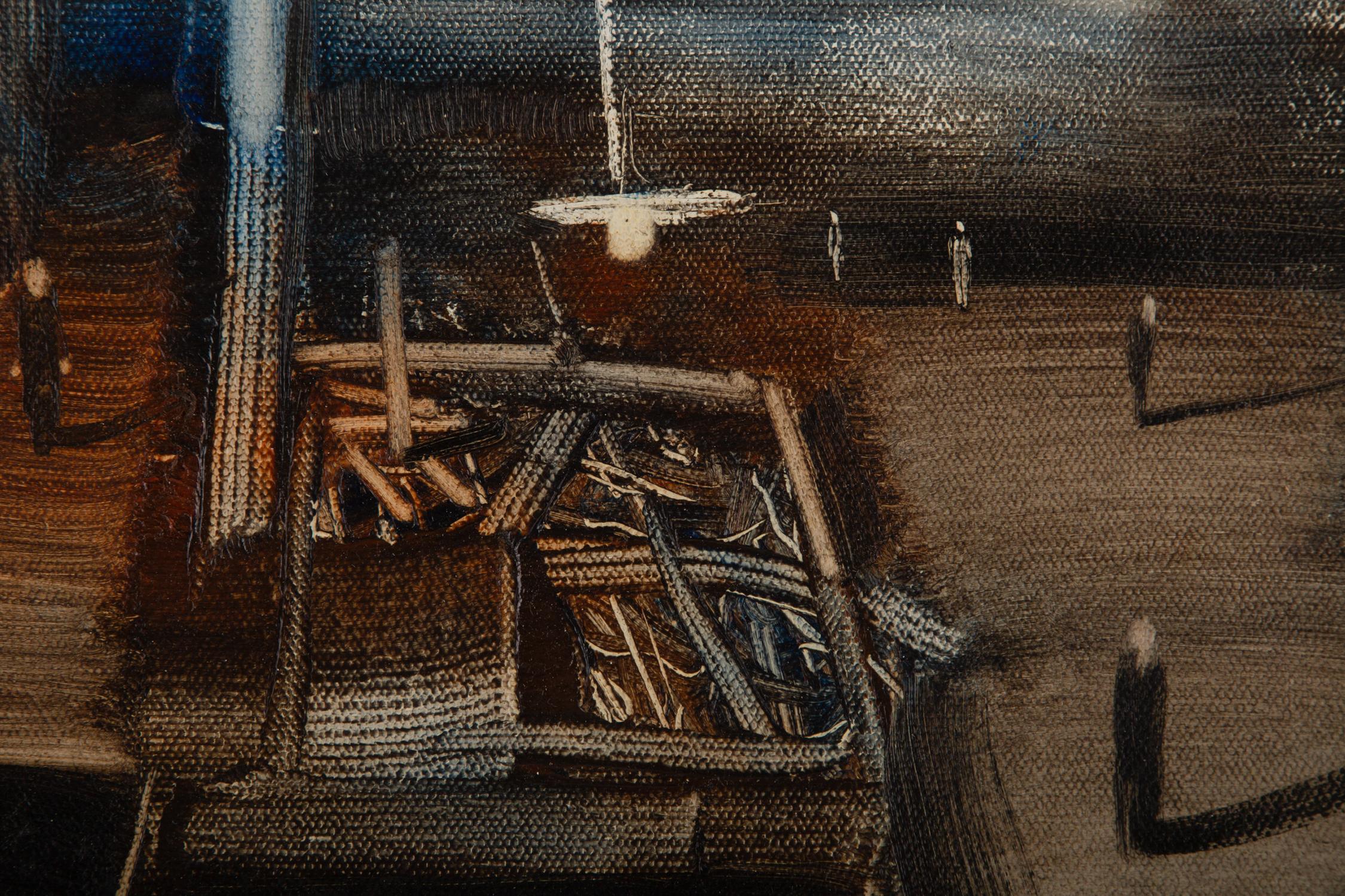 Olio su tela originale surrealista 