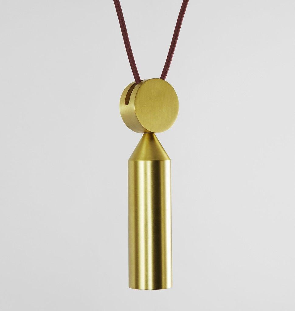 American Shape Up Cone Pendant in Brass by Ladies and Gentlemen Studio for Roll & Hill