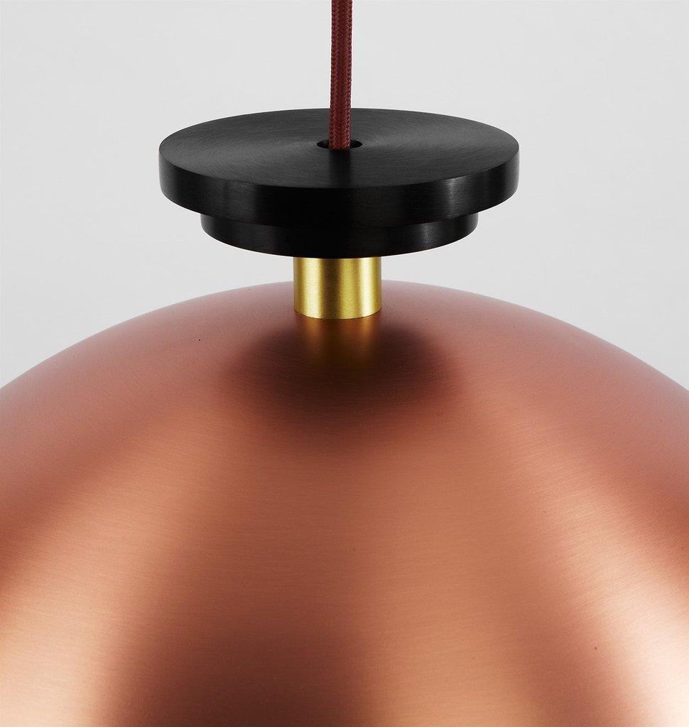 Modern Shape Up Copper Hemisphere Pendant by Ladies & Gentlemen Studio for Roll & Hill