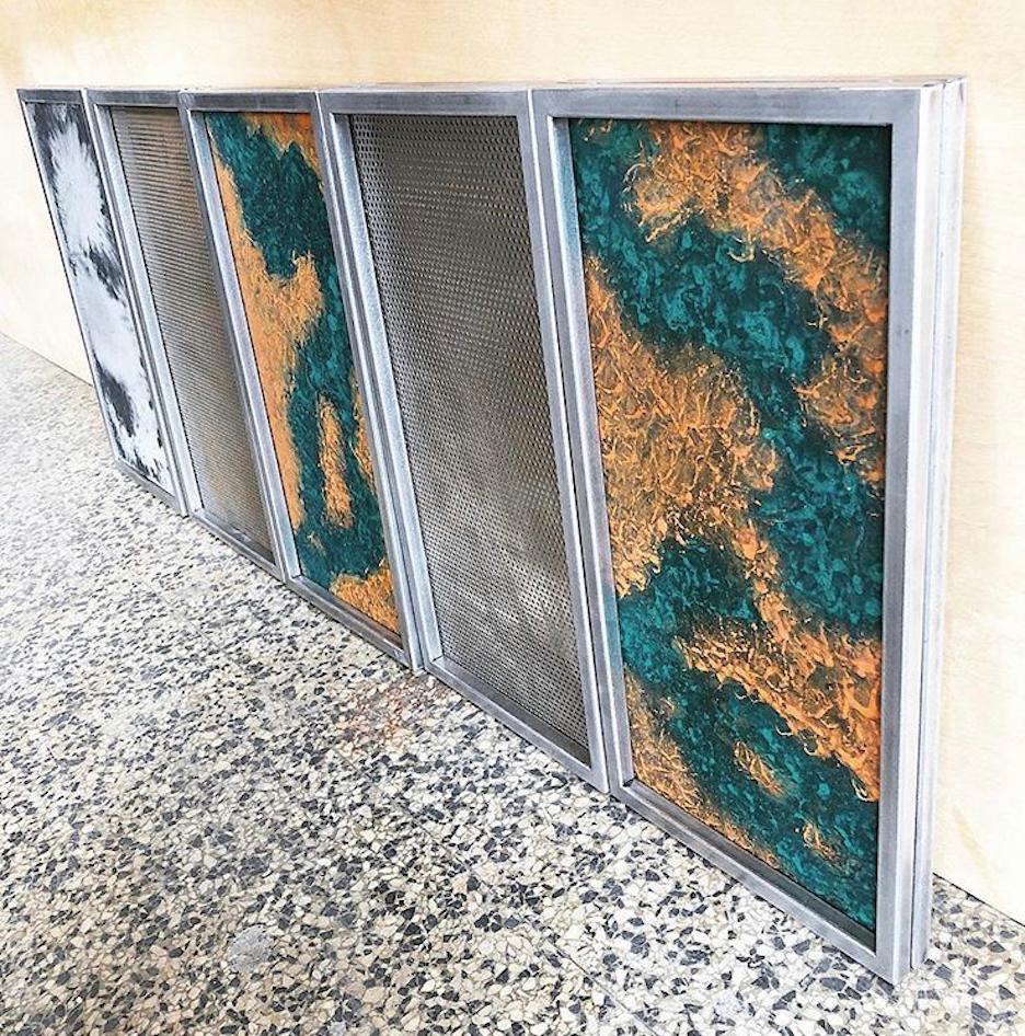 Annerito Shape Wall Art di Cauv Design Lamiera e acciaio patinato Calcestruzzo in vendita