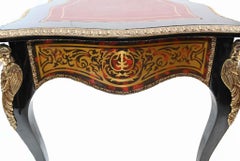 Shaped Boulle Bureau Plat Desk French Interiors