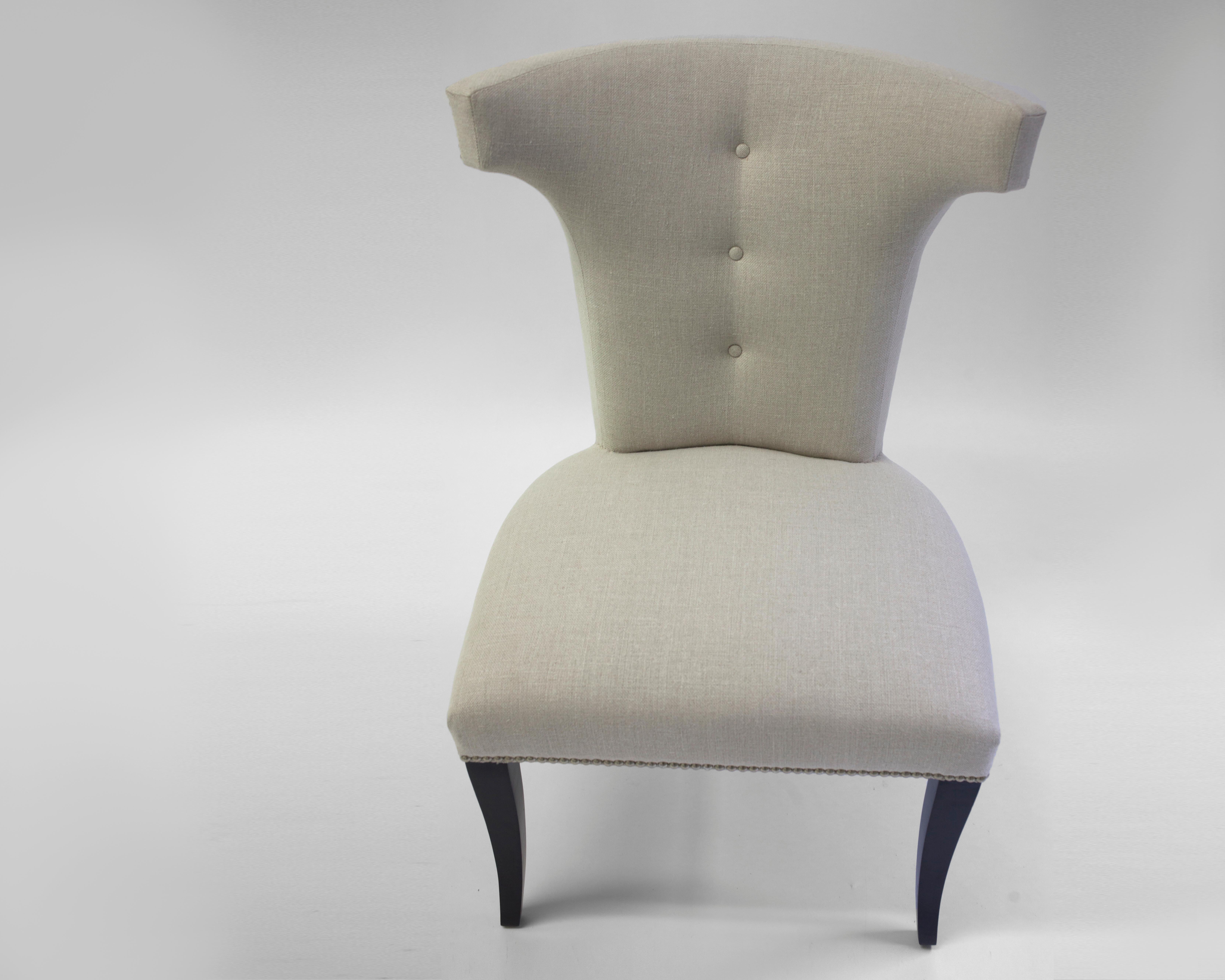 buttoned dining chairs