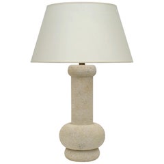 Shaped Limestone Column Lamp, France, circa 1970s