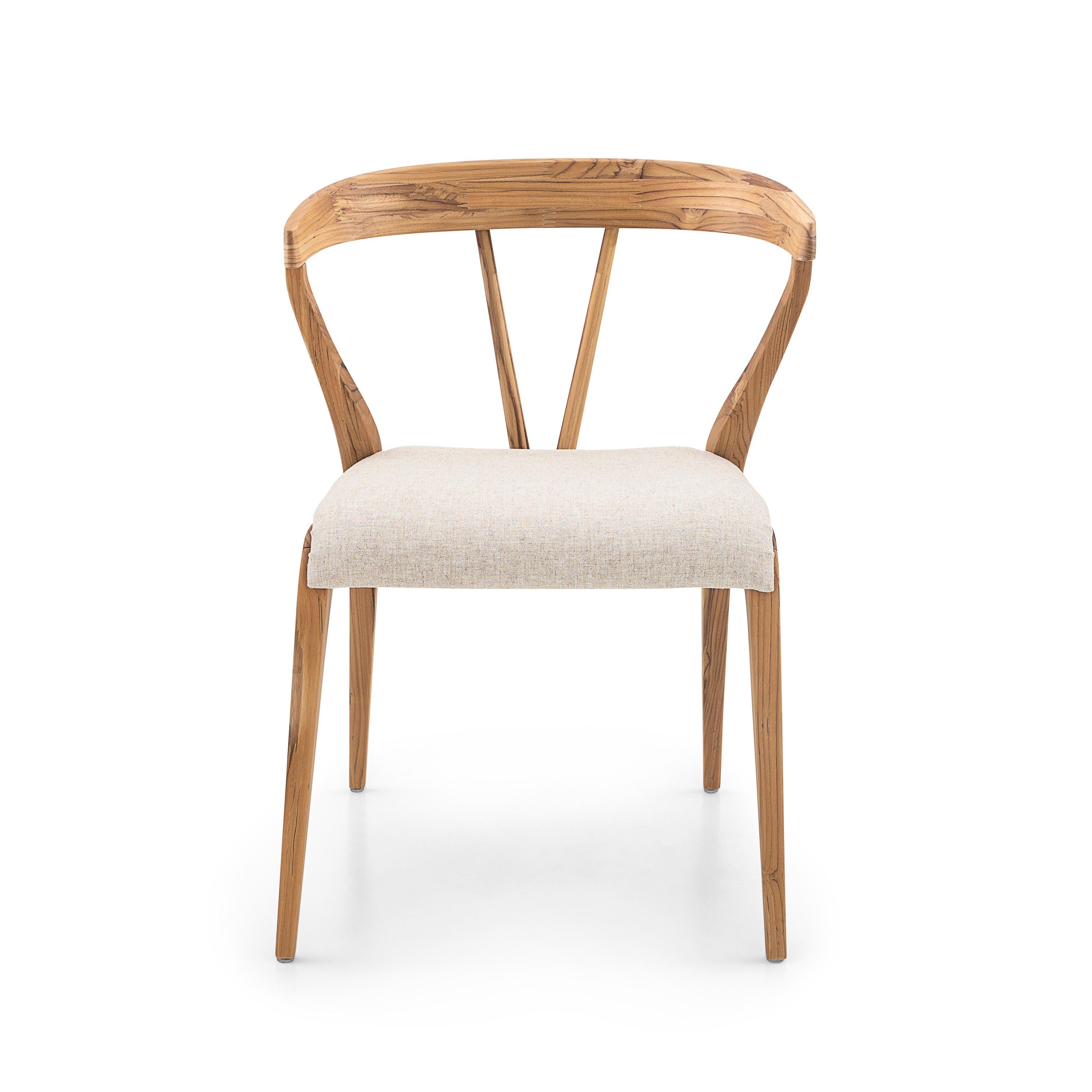 open back upholstered dining chair