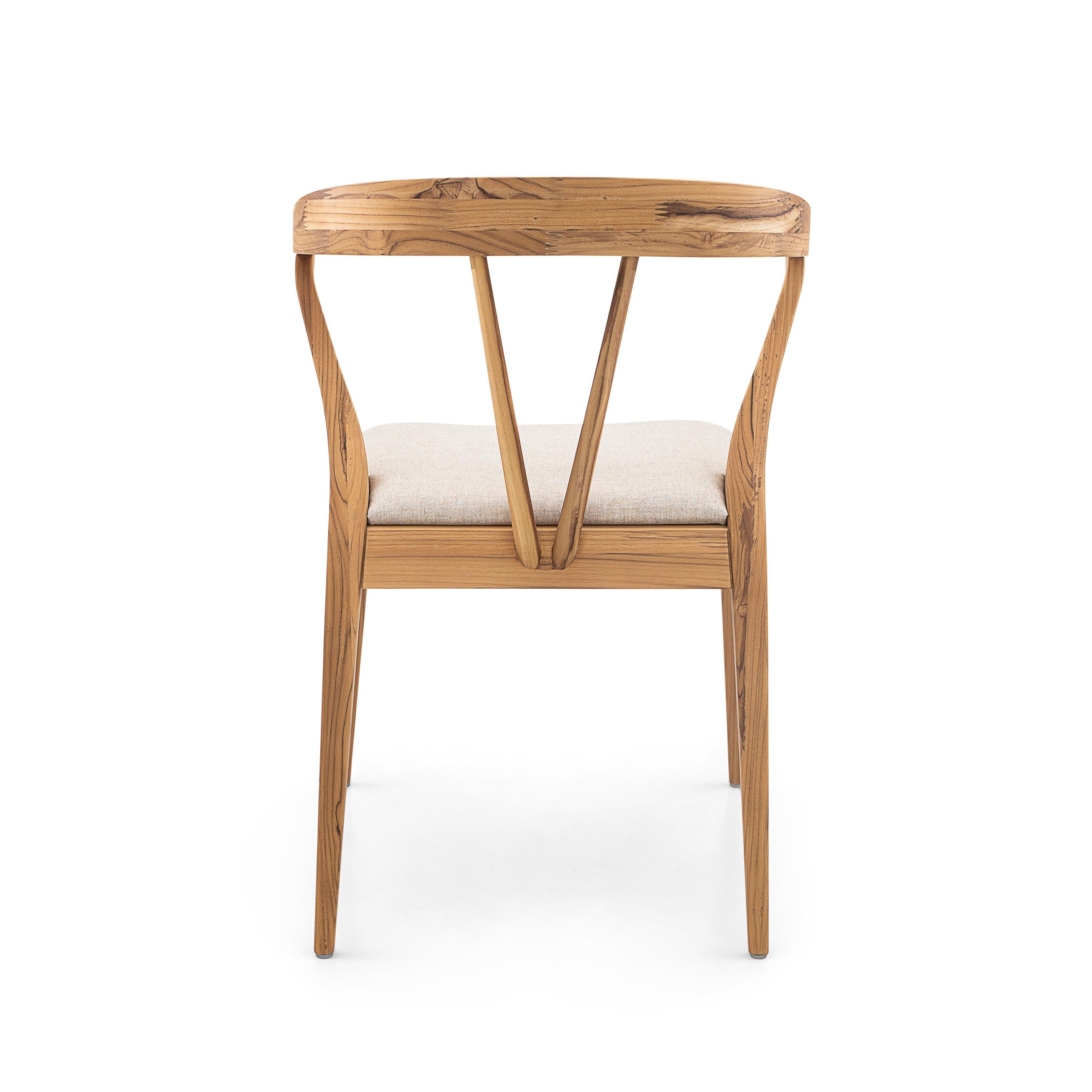 wood dining chair with cushion