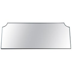 Shaped Mirror from the 1950s in Gilded Aluminum Italian Design Rectangular