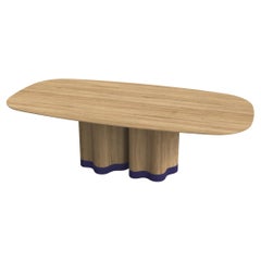 Table ovale en bois massif ou laqué (base et plateau)