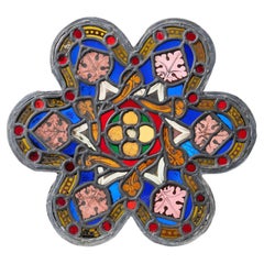 Shaped Post-Medieval Stained Glass Panel