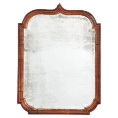 Shaped Walnut Queen Anne Mirror