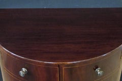 Shapely and Elegant English Regency Mahogany Two-Door Demilune Chest/Cabinet