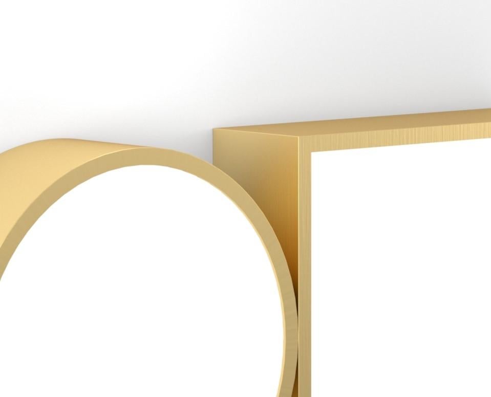 Postmoderno Applique quadrata in ottone Shapes di Atelier A Light in vendita