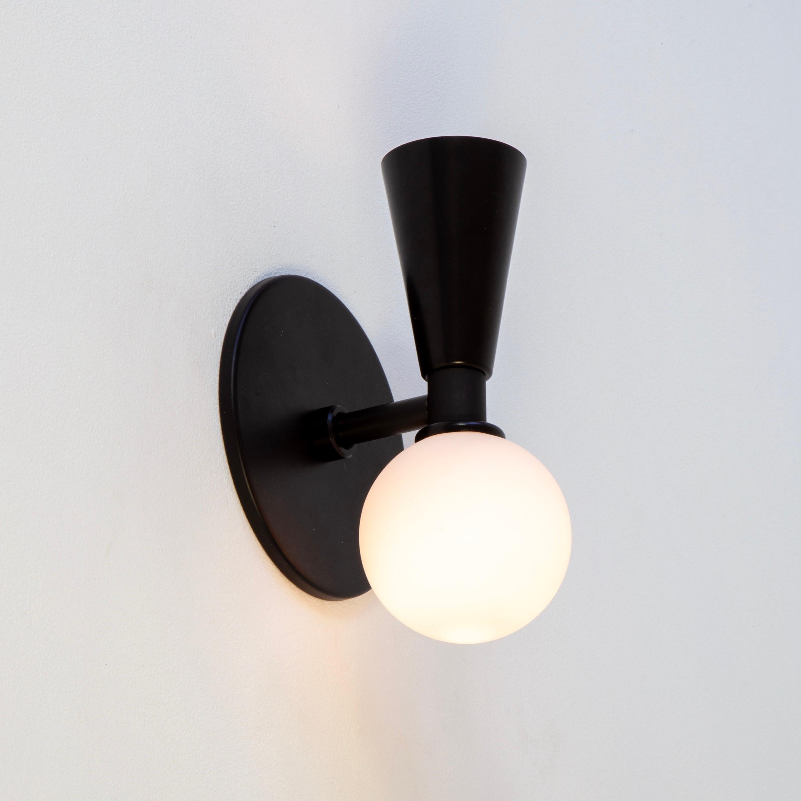 Shapes Wall Sconce by Research.Lighting, Black, In Stock Hecho a máquina en venta