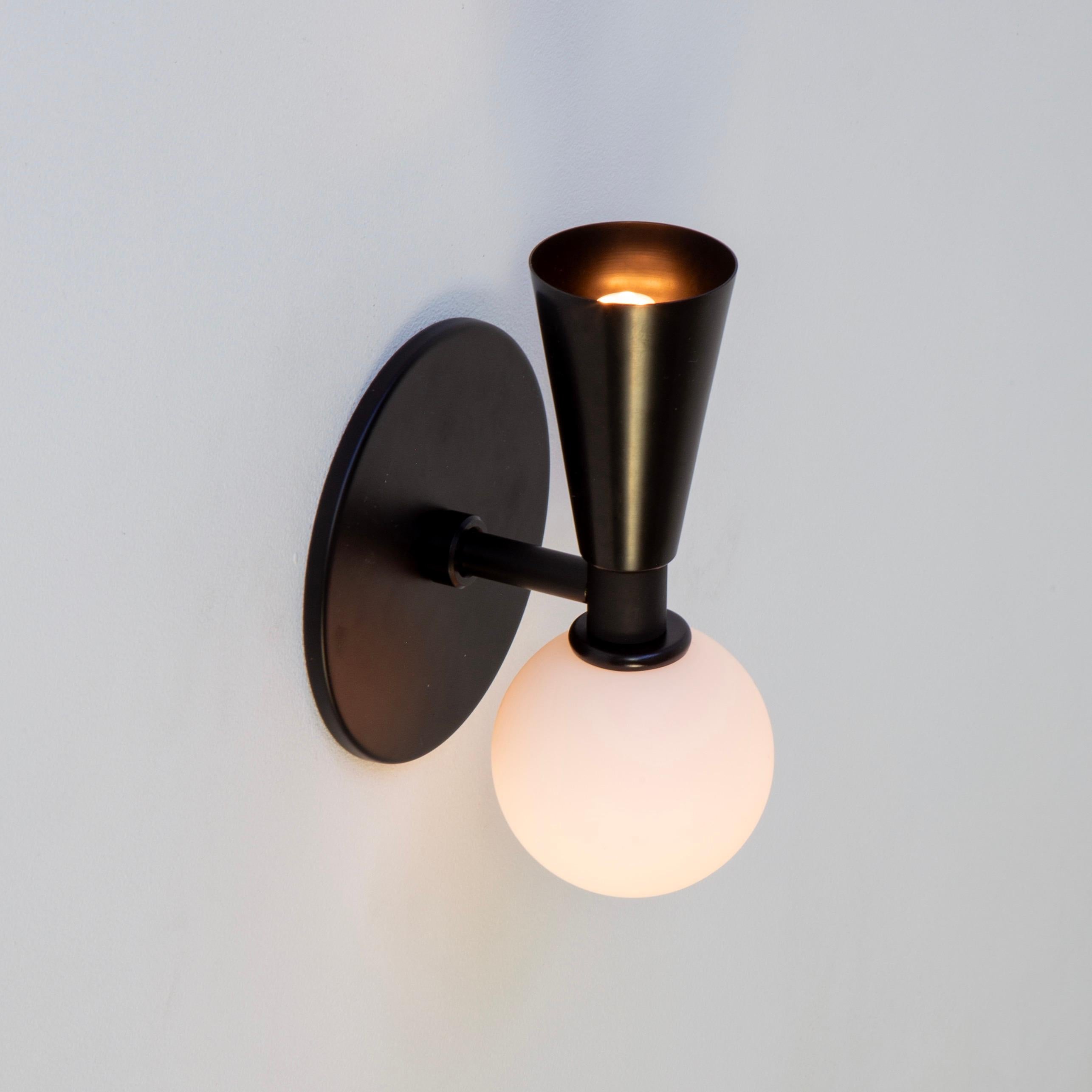 Shapes Wall Sconce by Research.Lighting, Black, In Stock en Nuevo estado para la venta en Brooklyn, NY