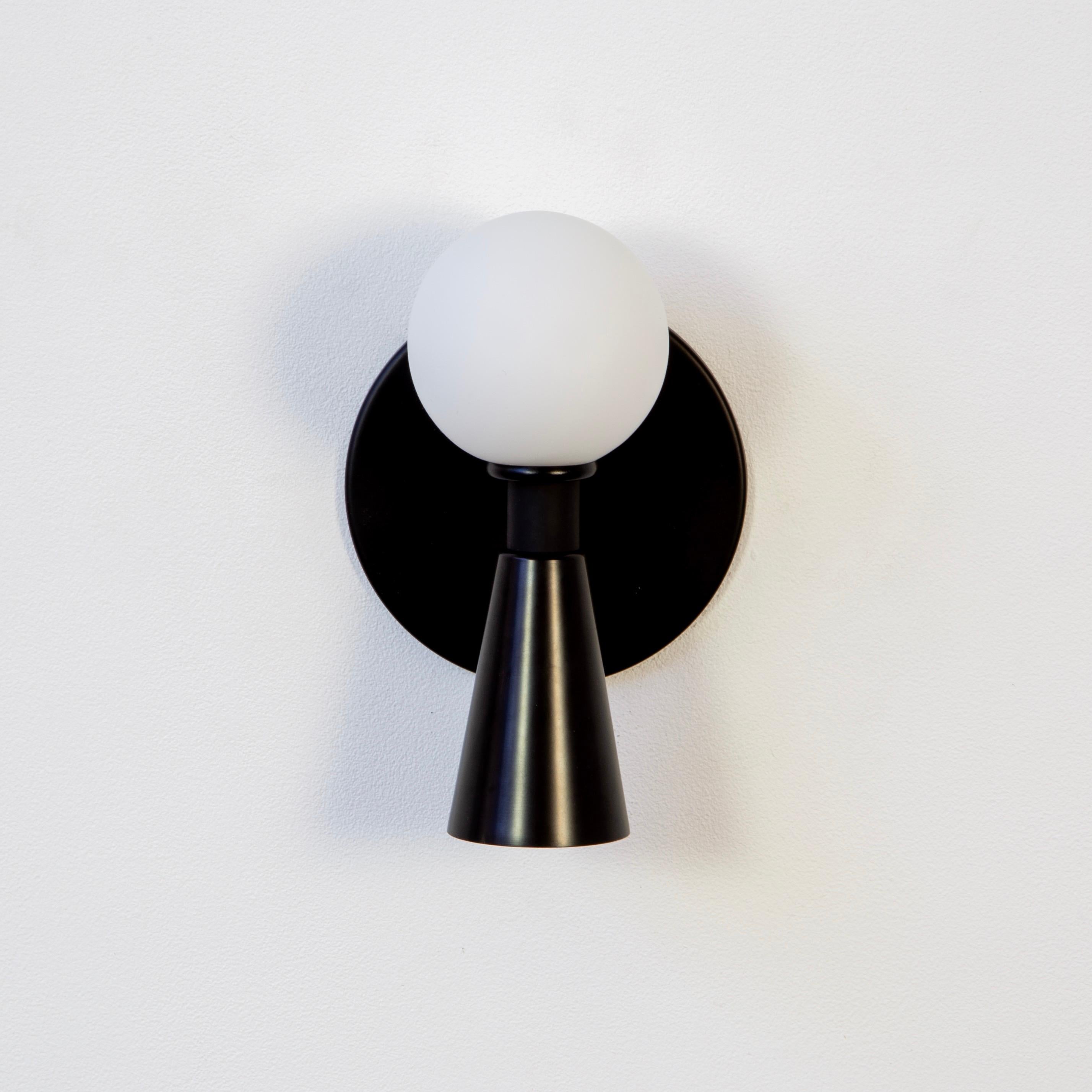 Shapes Wall Sconce by Research.Lighting, Black, In Stock Metal en venta