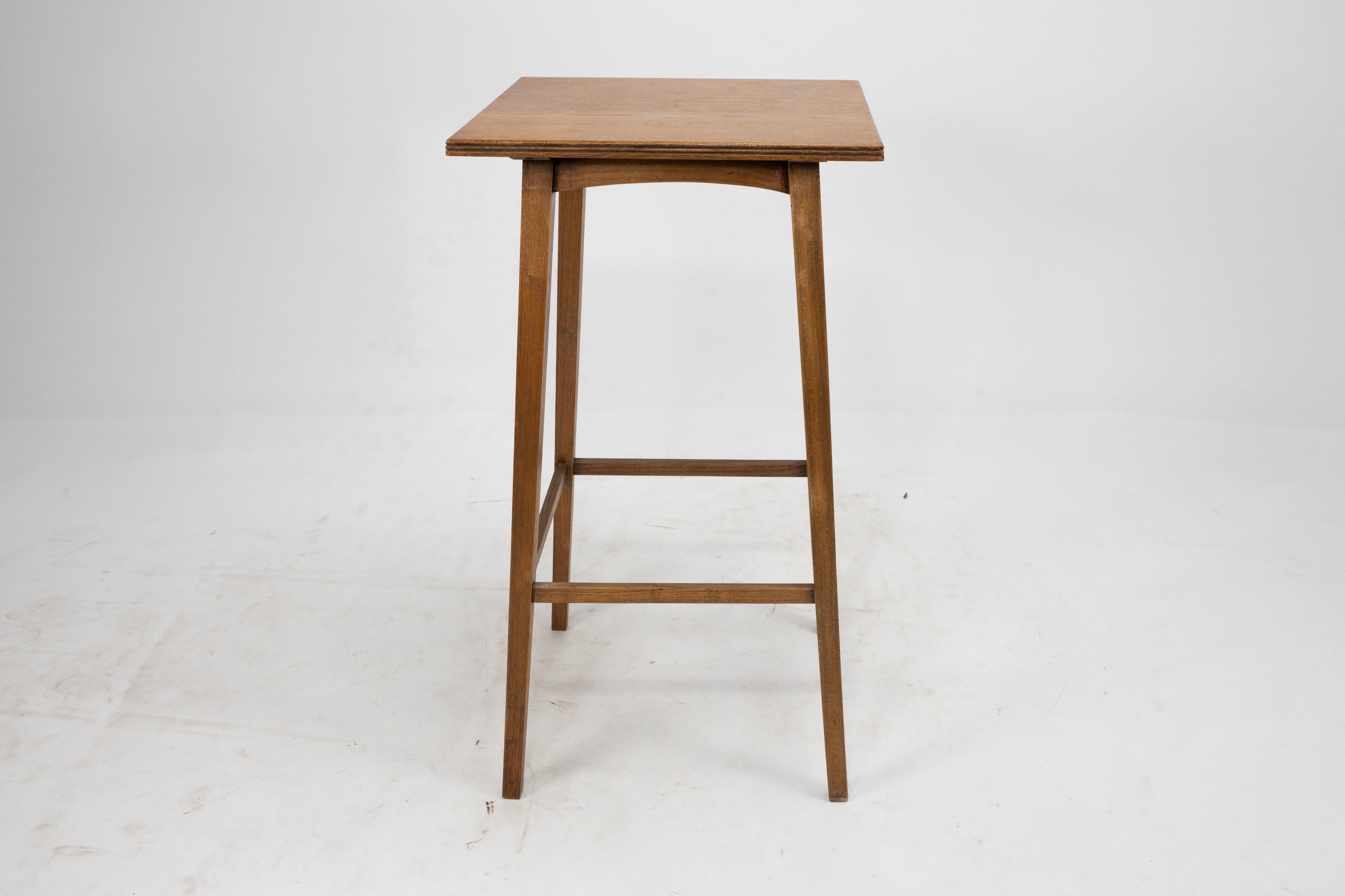 Arts and Crafts Shapland & Petter A small Arts & Crafts Ash side table with square tapering legs For Sale
