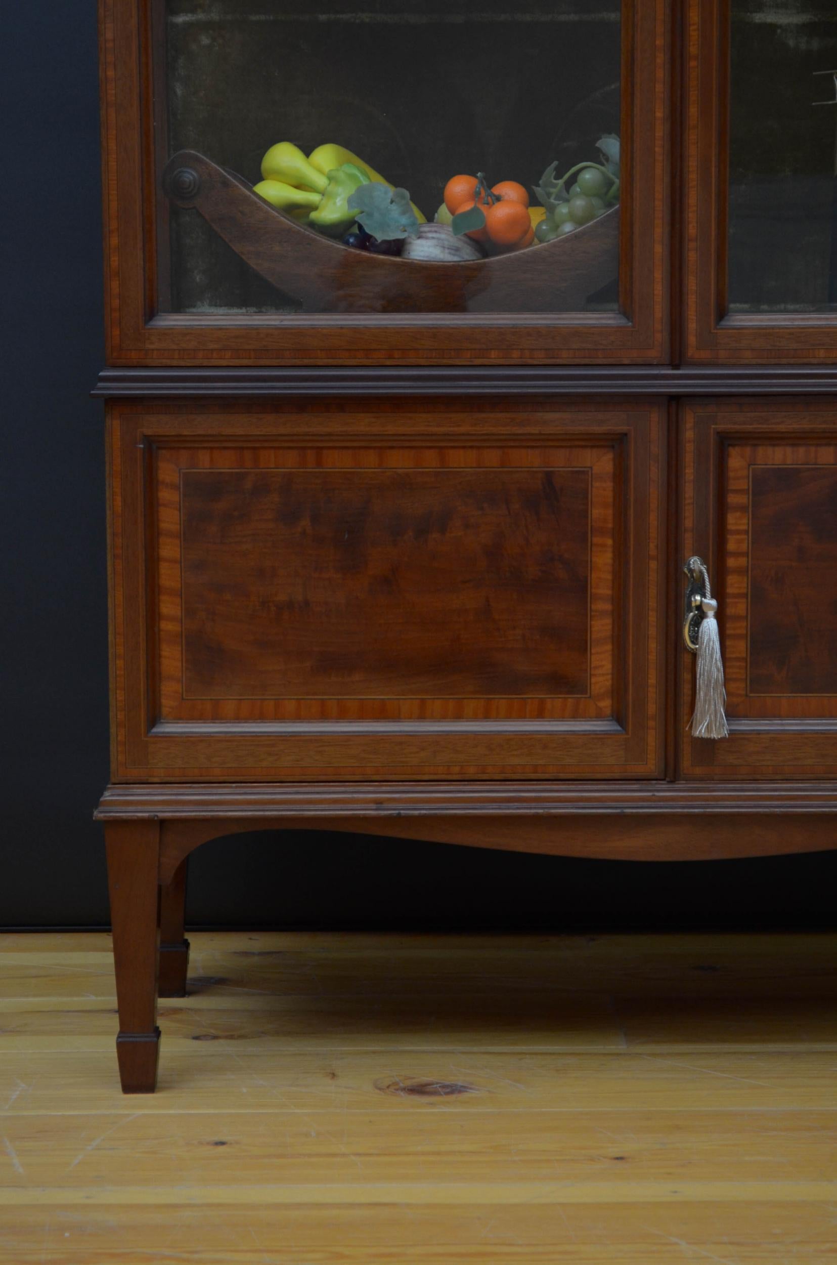 Shapland and Petter Edwardian Display Cabinet For Sale 4