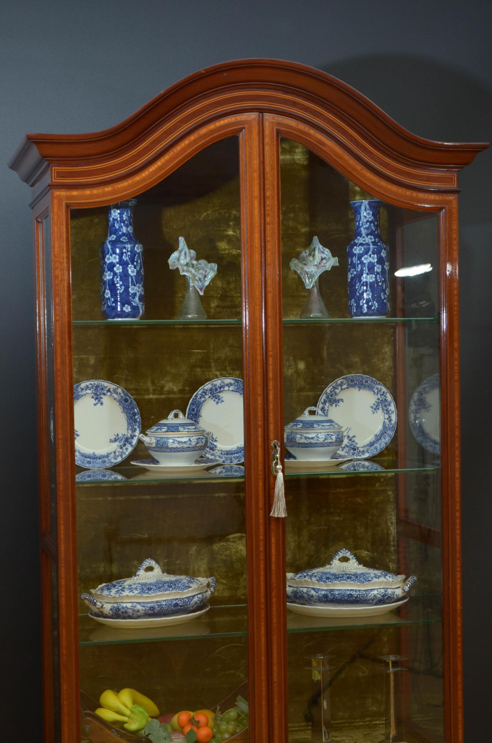 Shapland and Petter Edwardian Display Cabinet For Sale 1