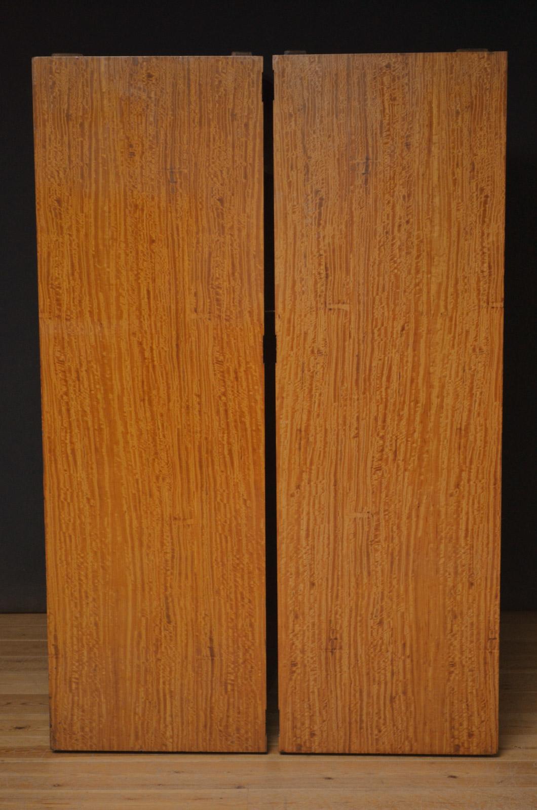 Shapland and Petter Satinwood Bedside 3-Door Wardrobe 10