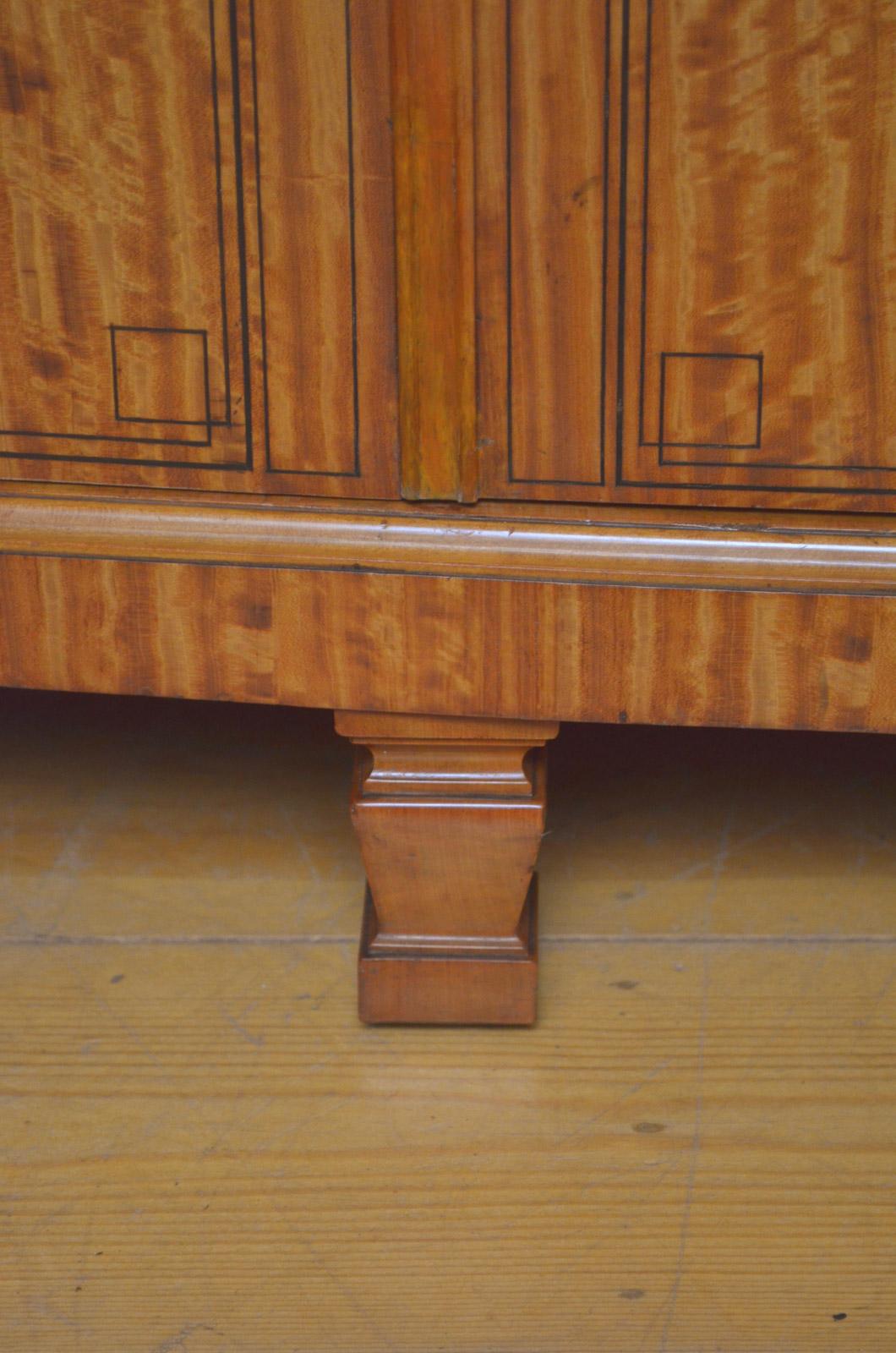 Shapland and Petter Satinwood Bedside 3-Door Wardrobe 11