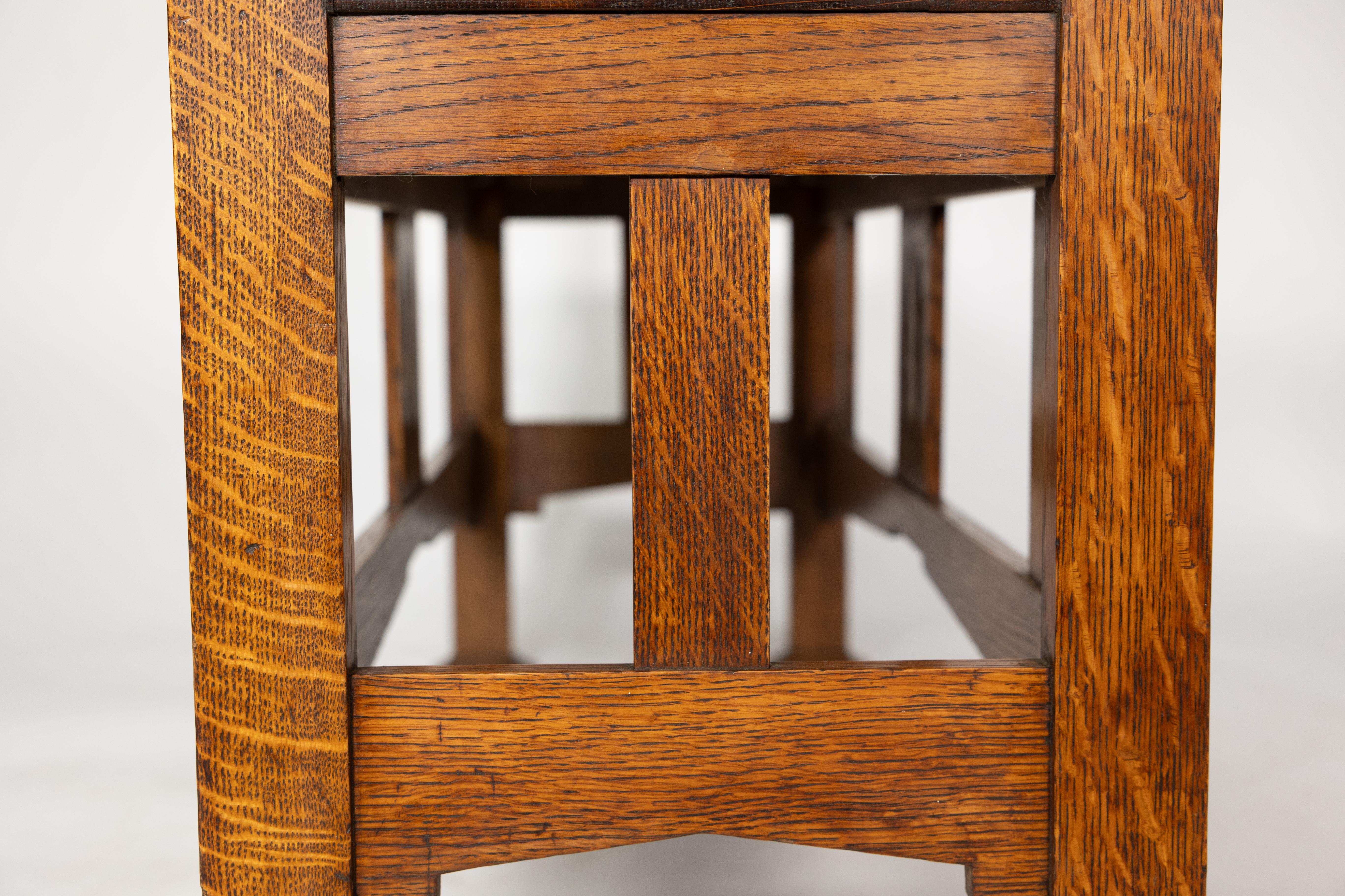 Shapland & Petter, Ein guter Arts & Craft Doppelklavierhocker oder Fensterbank aus Eiche im Angebot 7