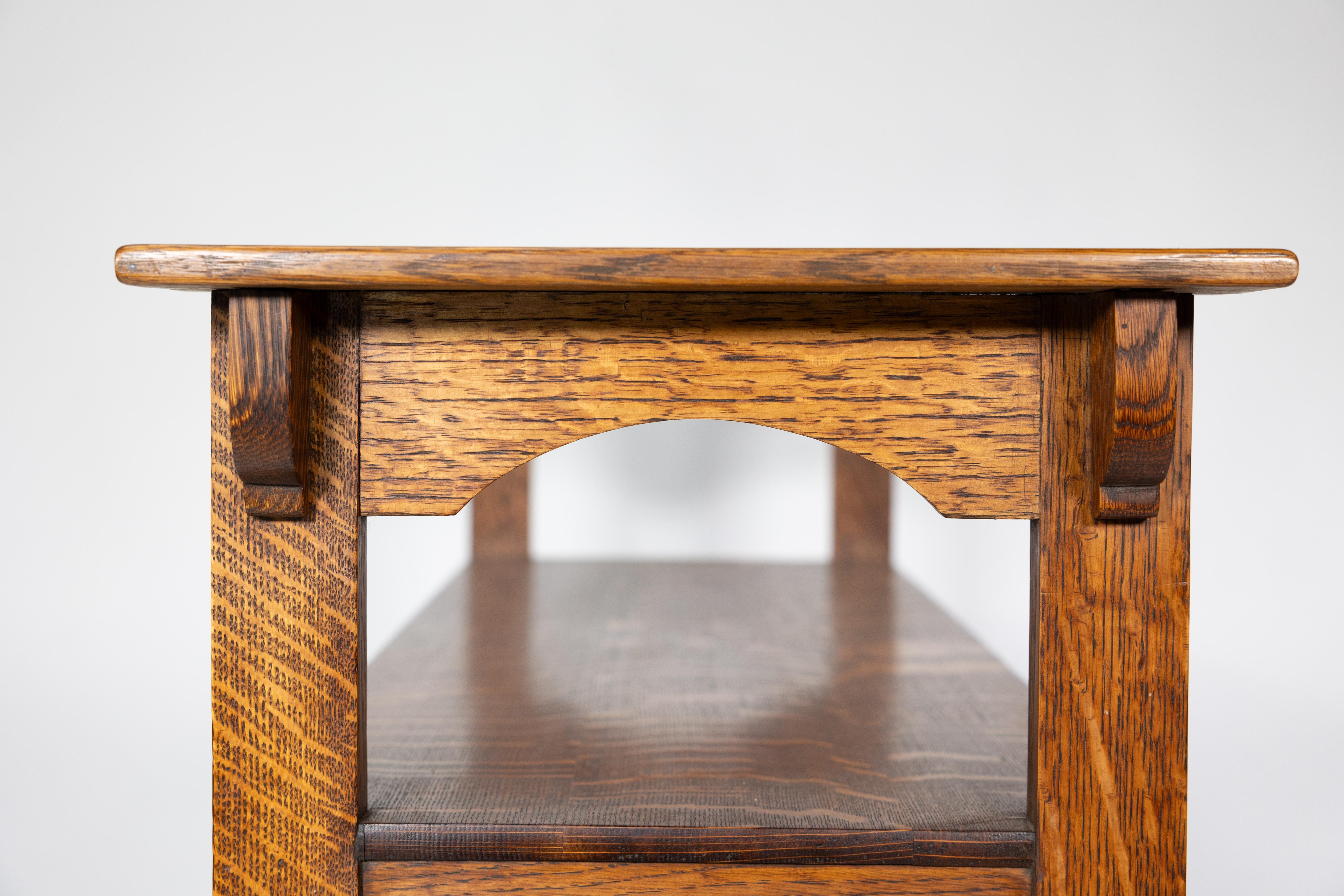 Shapland & Petter, Ein guter Arts & Craft Doppelklavierhocker oder Fensterbank aus Eiche im Angebot 4