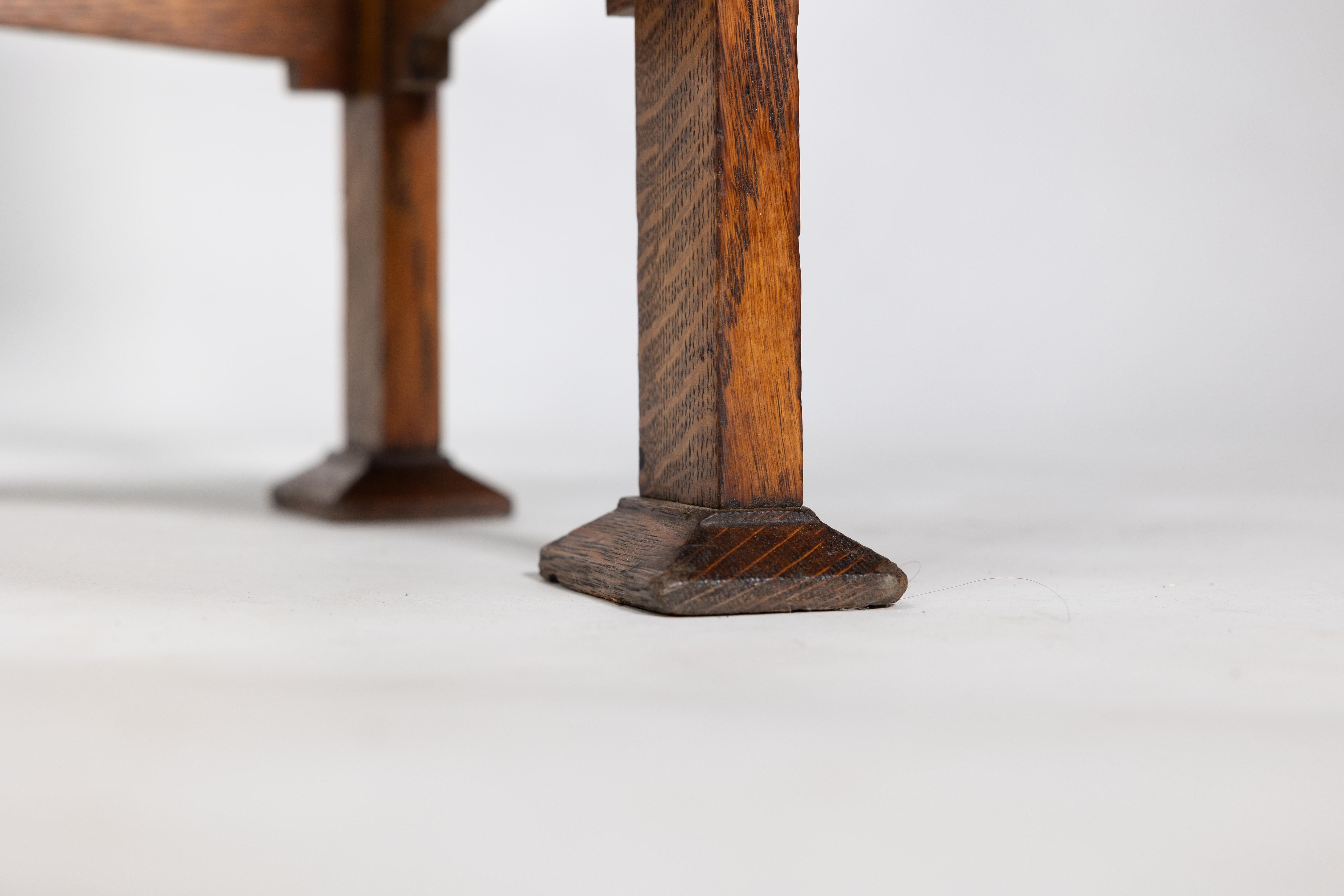 Shapland & Petter, Ein guter Arts & Craft Doppelklavierhocker oder Fensterbank aus Eiche im Angebot 11