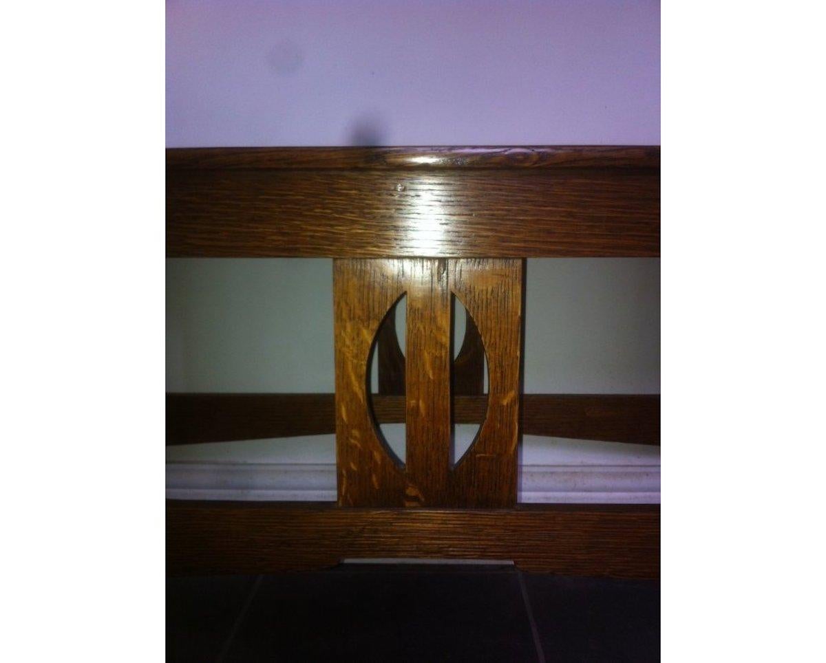 Arts and Crafts Shapland & Petter, A Good Arts & Crafts Oak Double Piano Stool Or Window Seat For Sale