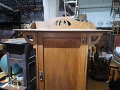 Shapland & Petter Arts & Crafts Oak Cabinet with Beaten Copper Handles & Hinges