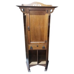 Shapland & Petter Arts & Crafts Oak Cabinet with Beaten Copper Handles & Hinges