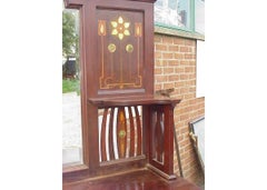 Shapland & Petter Extremely Rare Arts & Crafts Mahogany Inlaid Dining Room Suite
