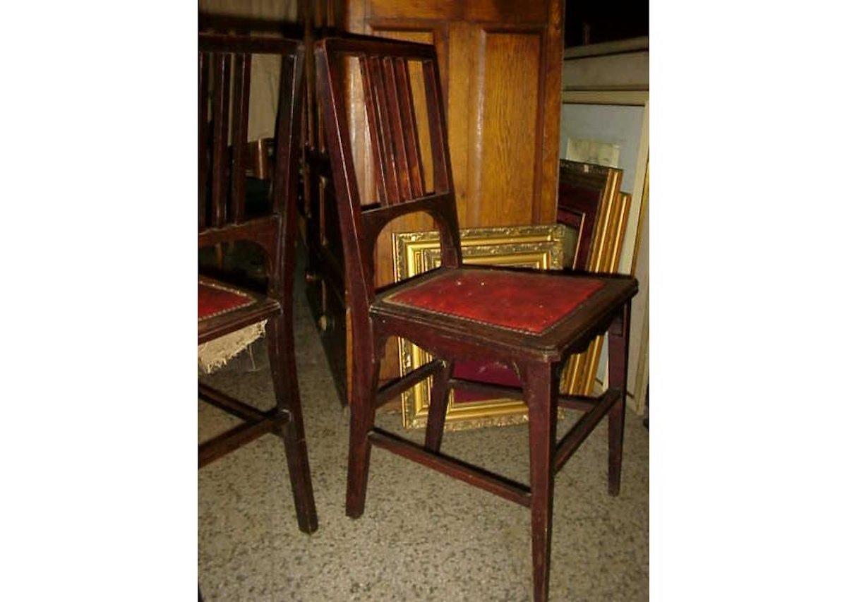 Shapland & Petter Extremely Rare Arts & Crafts Mahogany Inlaid Dining Room Suite For Sale 2