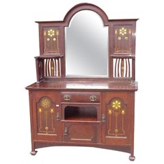 Used Shapland & Petter Extremely Rare Arts & Crafts Mahogany Inlaid Dining Room Suite