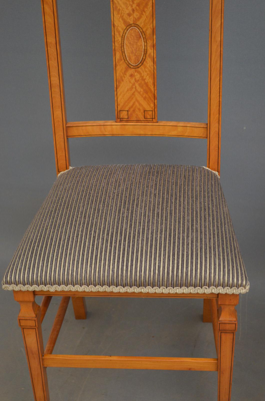 Shapland & Petter Satinwood Dressing Table Chair In Good Condition In Whaley Bridge, GB