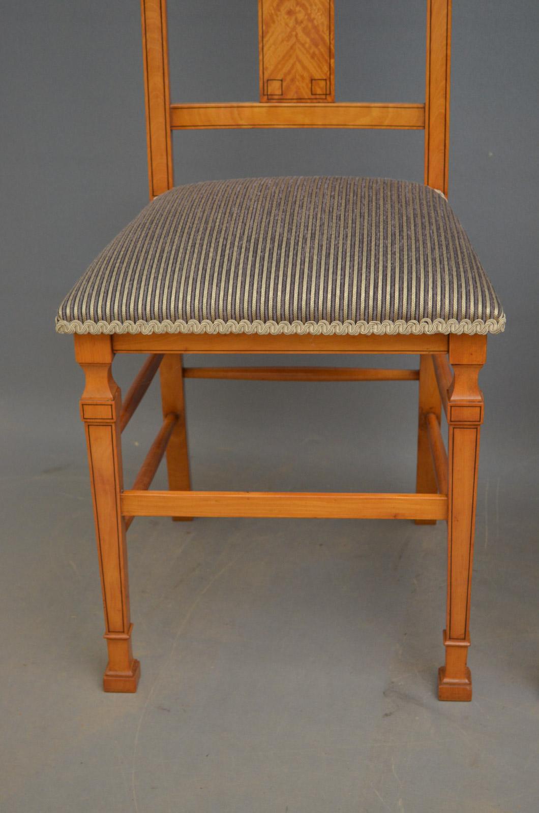 Early 20th Century Shapland & Petter Satinwood Dressing Table Chair