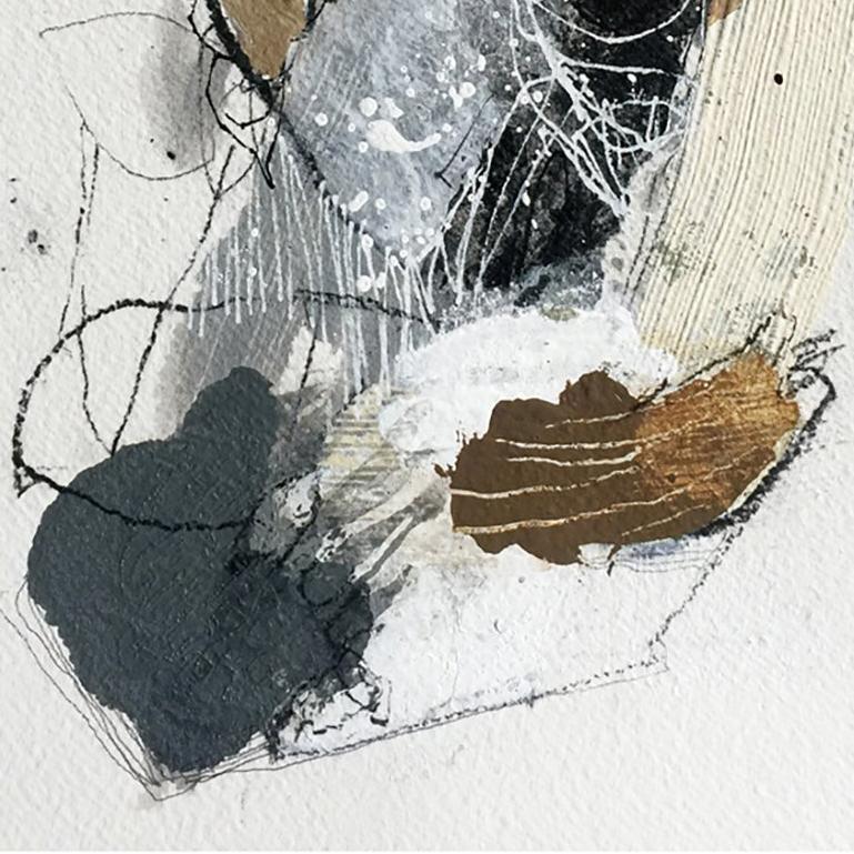 Fusion 21 - Gray Abstract Painting by Shar Coulson