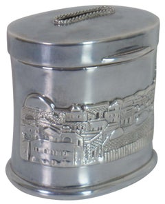 Sharaby 999 Pure Silver Tzedakah Blessing Charity Box Bank Israel Judaica