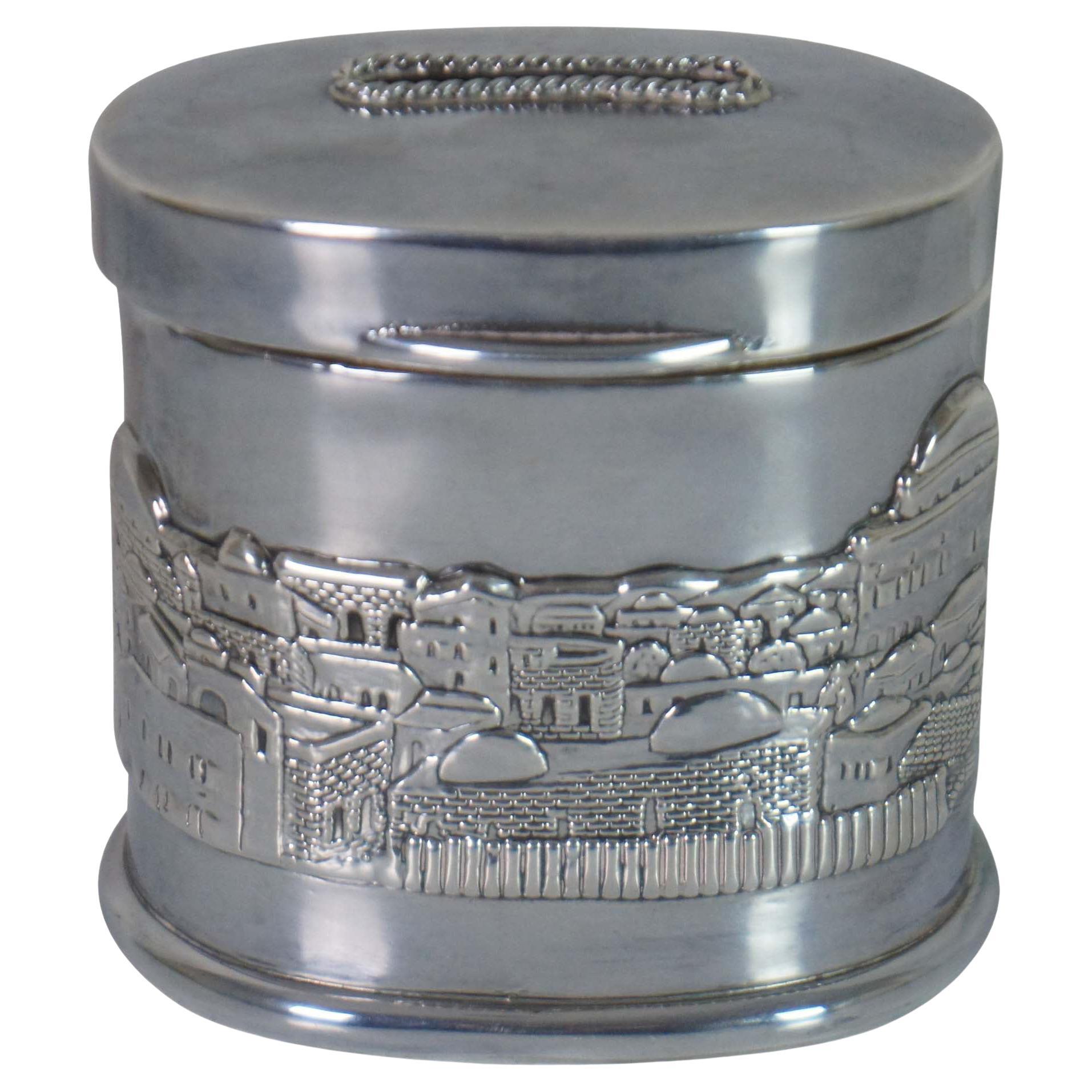 Sharaby 999 Pure Silver Tzedakah Blessing Charity Box Bank Israel Judaica For Sale