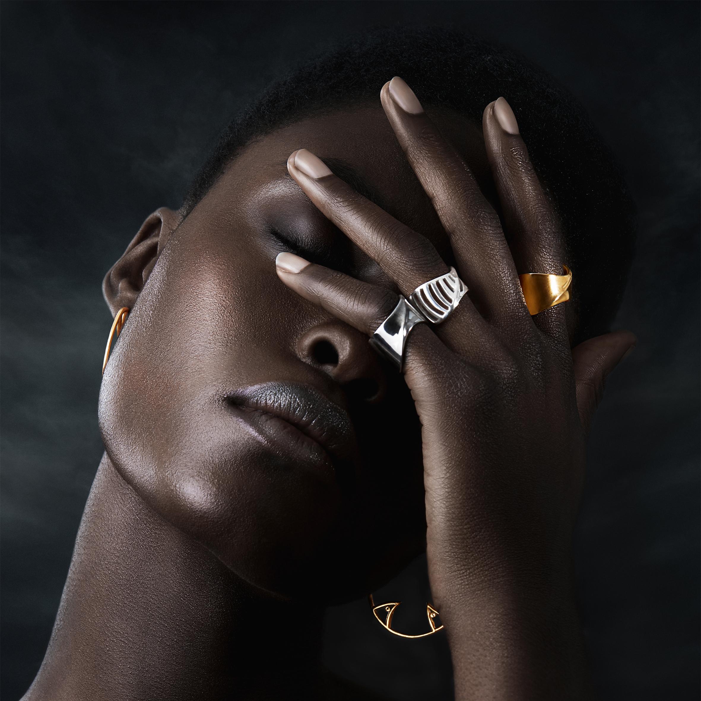 Contemporary Band Ring in Polished Gold Vermeil