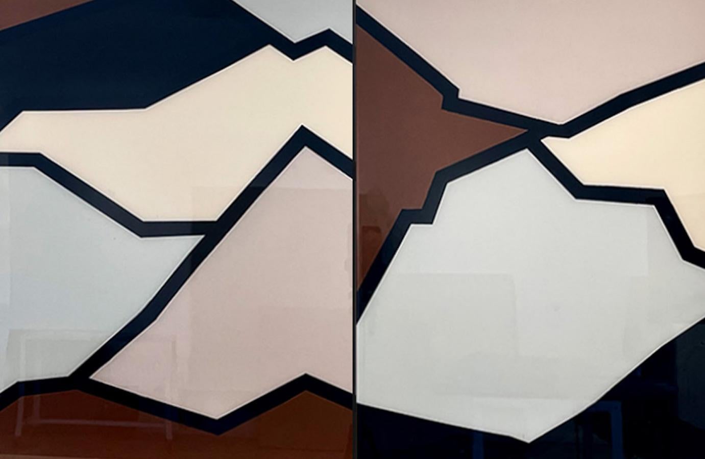 Modern Shard Cabinet No. 2 by Morgan Clayhall – Hand-Painted Abstract Artwork For Sale