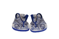Share Dolce & Gabbana Havaianas Flip Flops Size US 9 / 10 M Blue White Sandals F