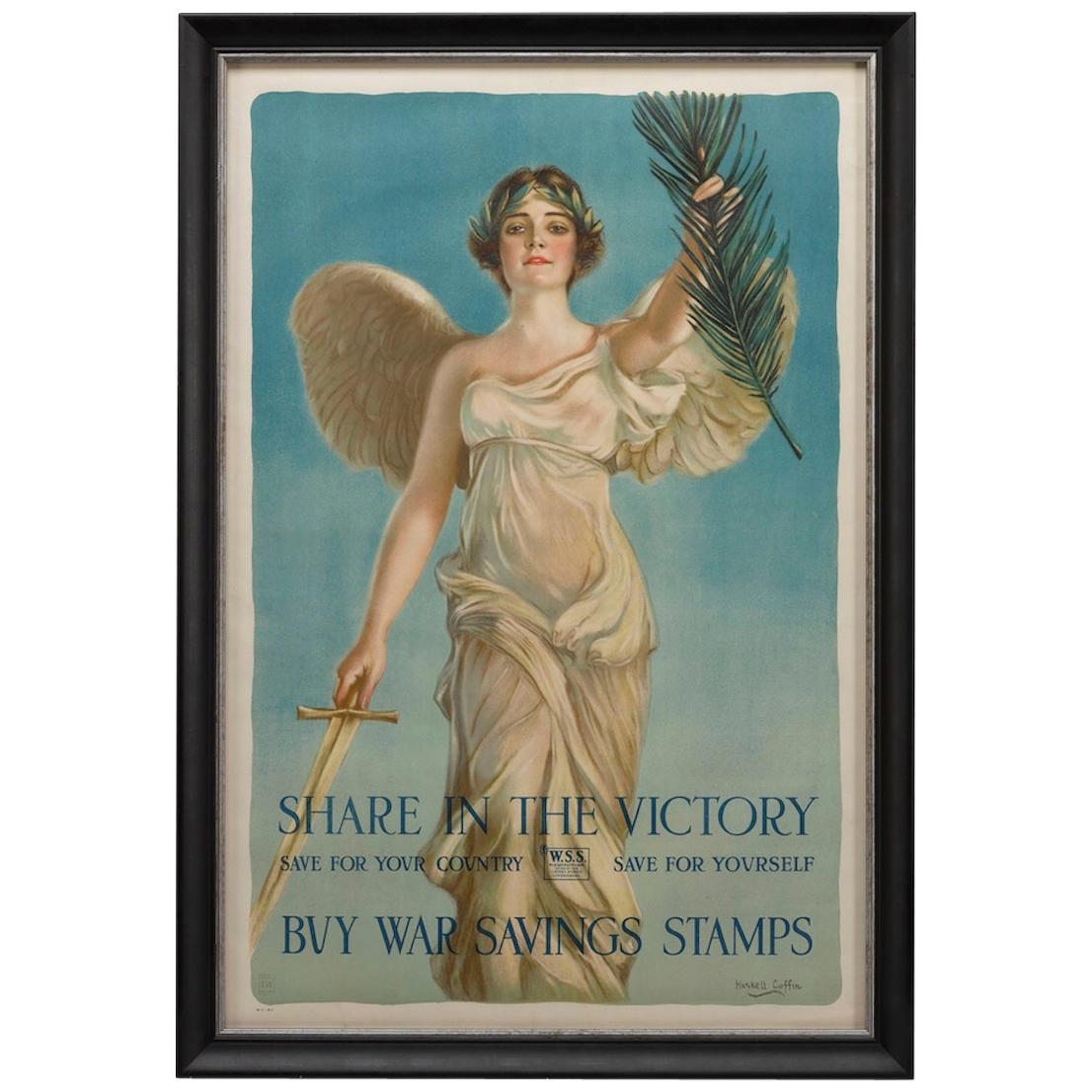 WWI Poster "Share in the Victory" by Haskell Coffin, Vintage Poster, 1918
