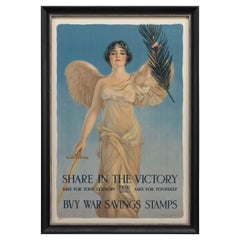 "Share in the Victory" WWI War Savings Stamps Poster by Haskell Coffin