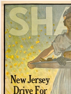 SHARE - JEWISH RELIEF CAMPAIGN Original Vintage WWI World War One Antique Poster