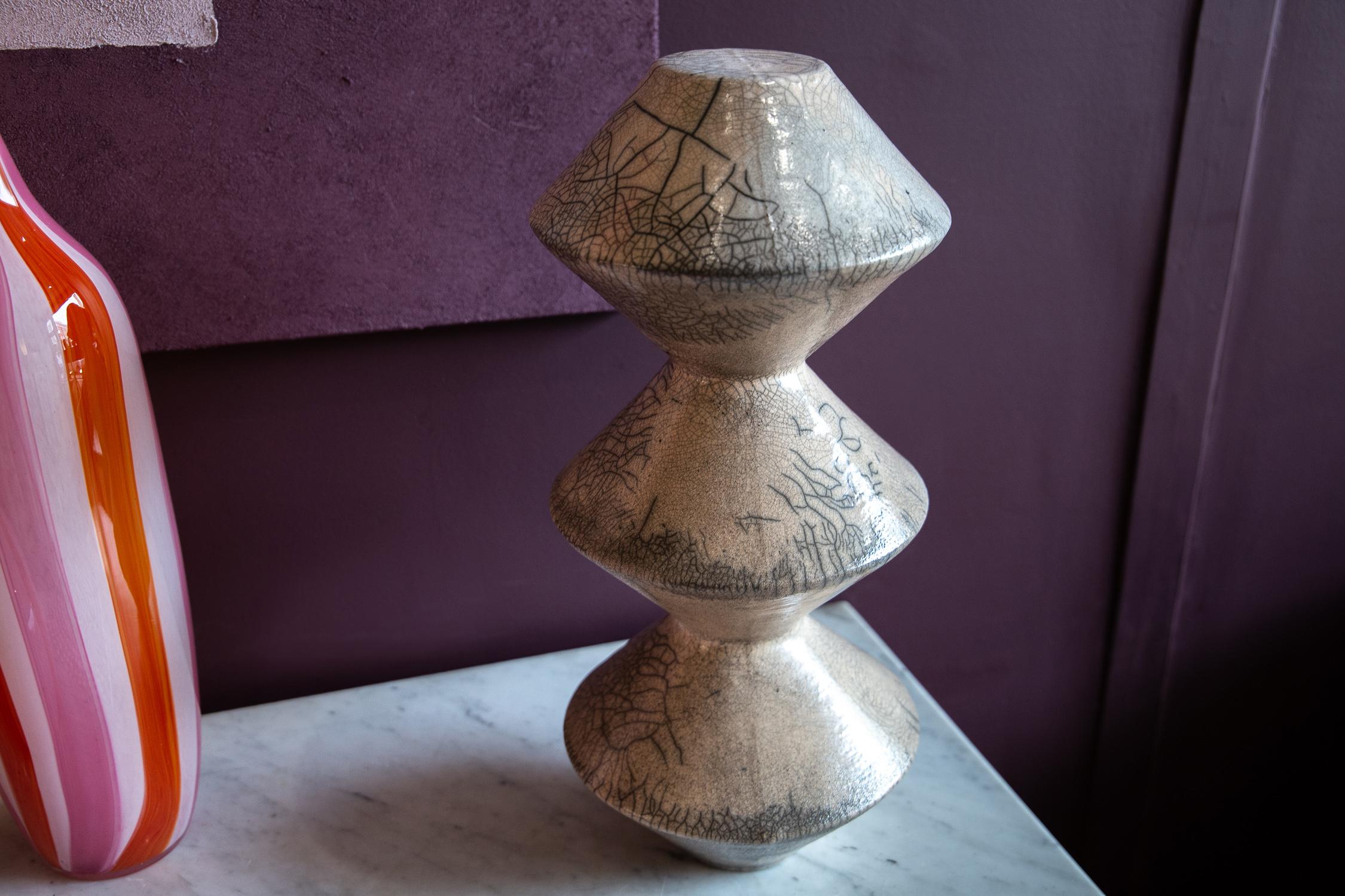 Post-Modern Shared Shape I, a Ceramic Sculpture in Glazed Stoneware, circa 2019