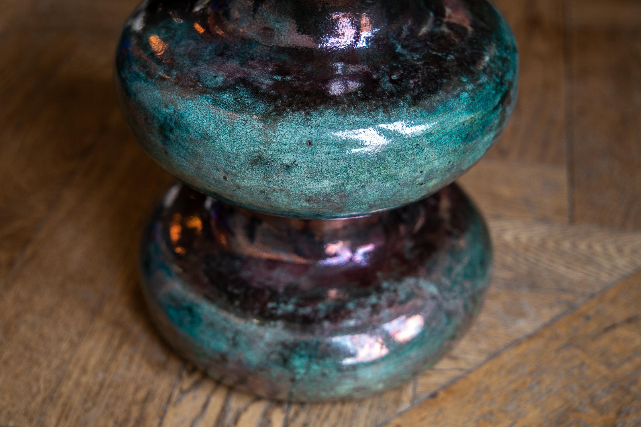 Contemporary Shared Shape II, a Ceramic Sculpture Vase in Glazed Stoneware 