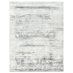 Sharilyn, Contemporary Abstract Handmade Area Rug, Silver