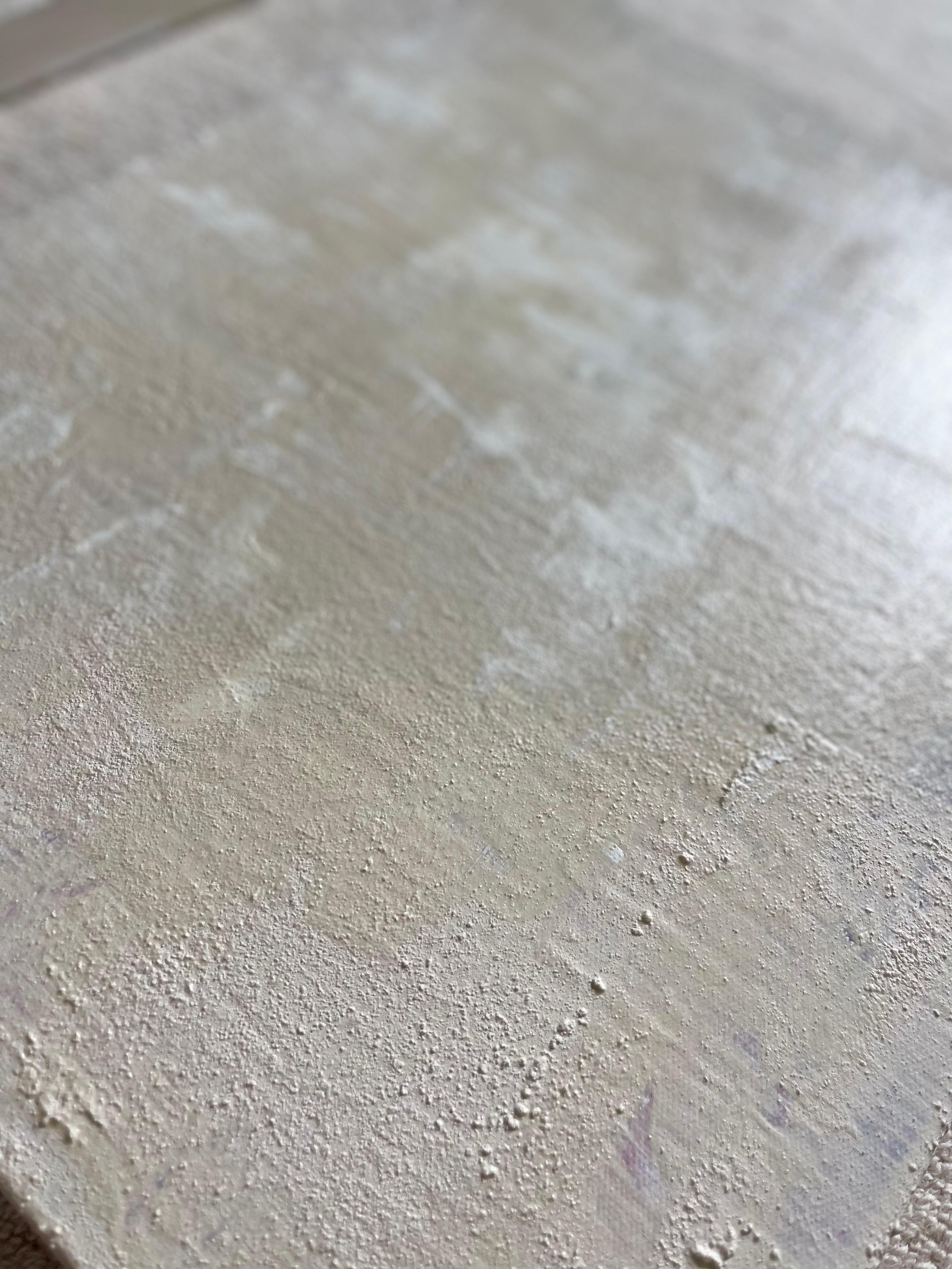 Sand Dunes è una serena pittura astratta a tecnica mista dell'artista contemporanea Sharin Schober, nota per il suo uso evocativo di texture e palette di colori organici. Con dimensioni di 20 x 16 pollici, questo pezzo presenta strati di tonalità